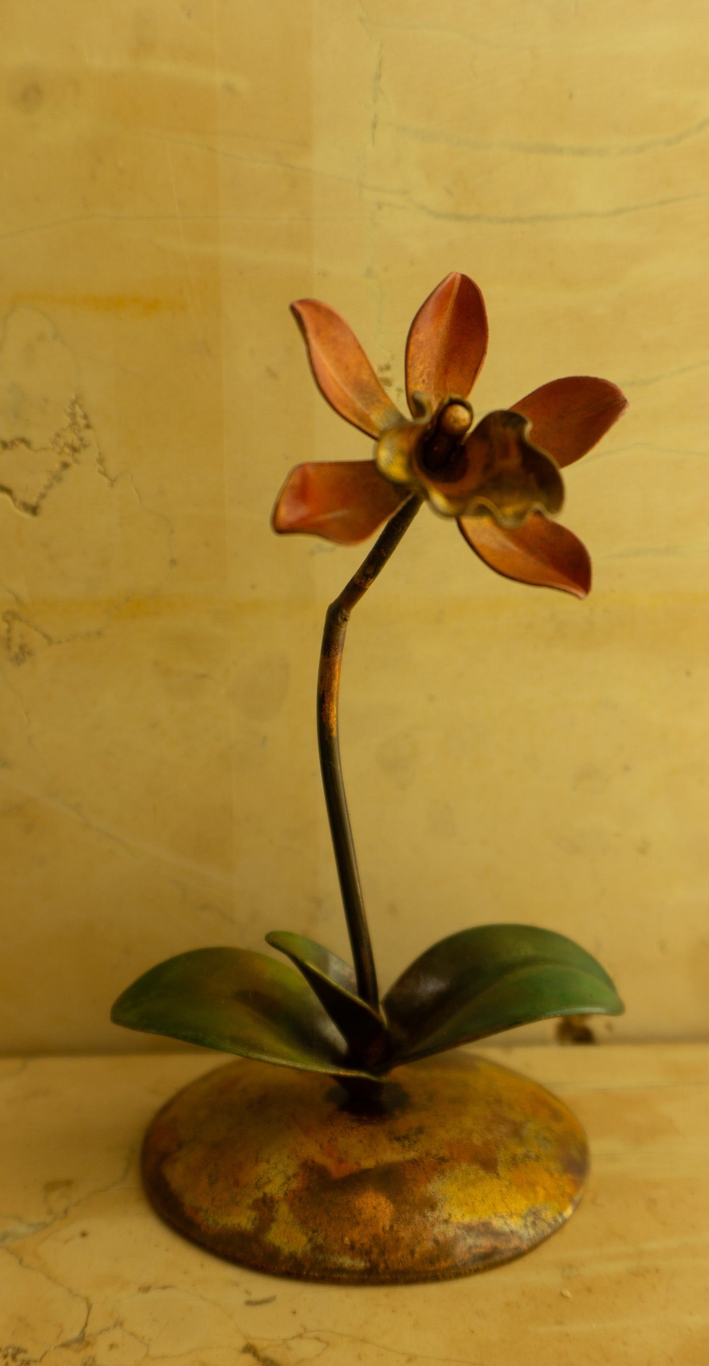 Freestanding Copper Orchid Sculpture | Gaige Qualmann