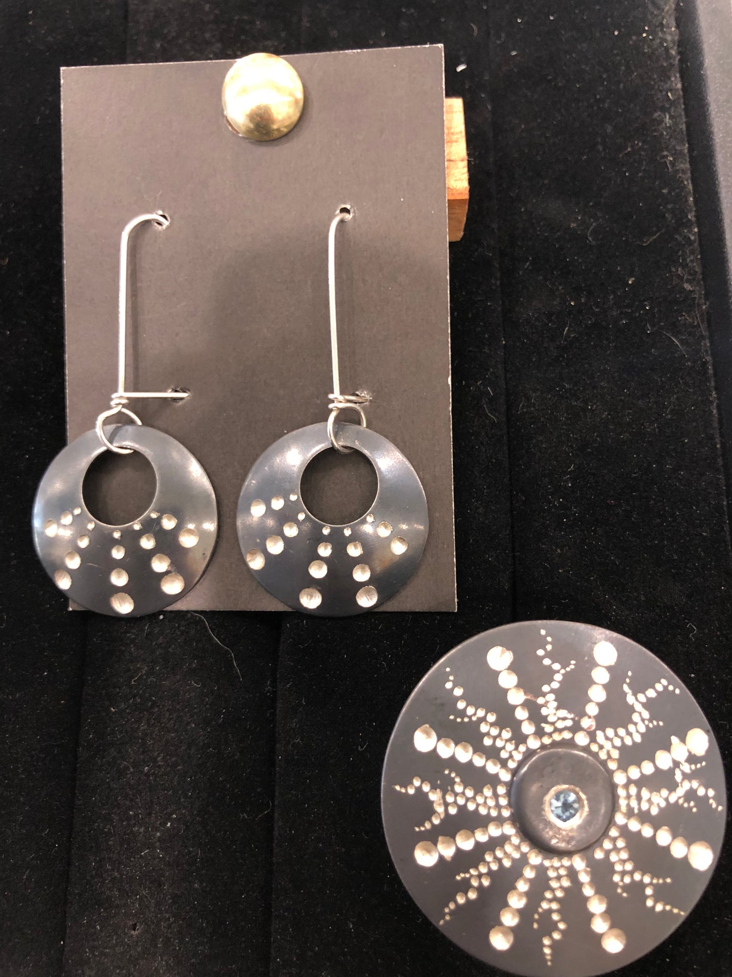 Urchin Earings and Aqua ring By O'Daughtery