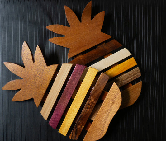 Pineapple Wood Trivet | Joseph Mathieu